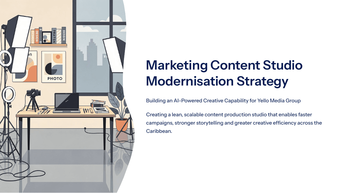 Marketing Content Studio Modernisation Strategy presentation cover